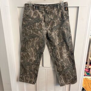 Vintage 80s Carhartt Double Knee Mossy Oak Hunting Pants 36x29